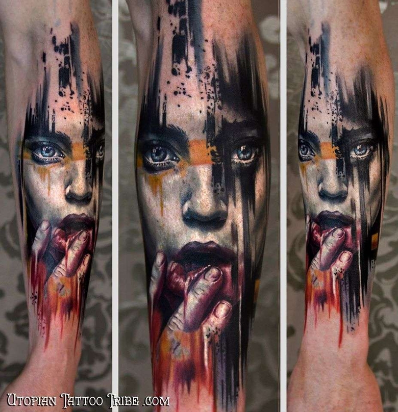 Artista de tatuagem Charles Huurman tatuagem de realismo hipercolor